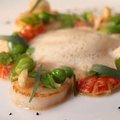 Crayfish Seared Scallops